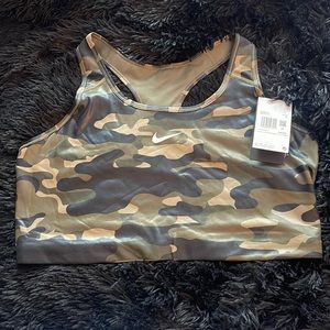 Women's Nike Dri-FIT Medium-Support Non-Padded Camo Shine Sports Bra Plus 3x NWT